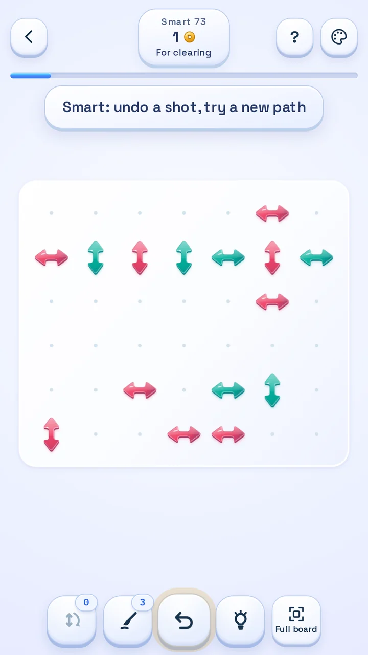 A compact Smart puzzle with the free Undo control